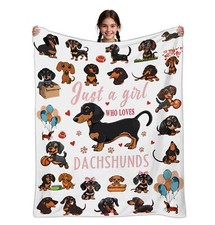 Dachshund Gifts for Women Wiener Dog Gifts for Girl Weiner Dog Blanket for Wo...