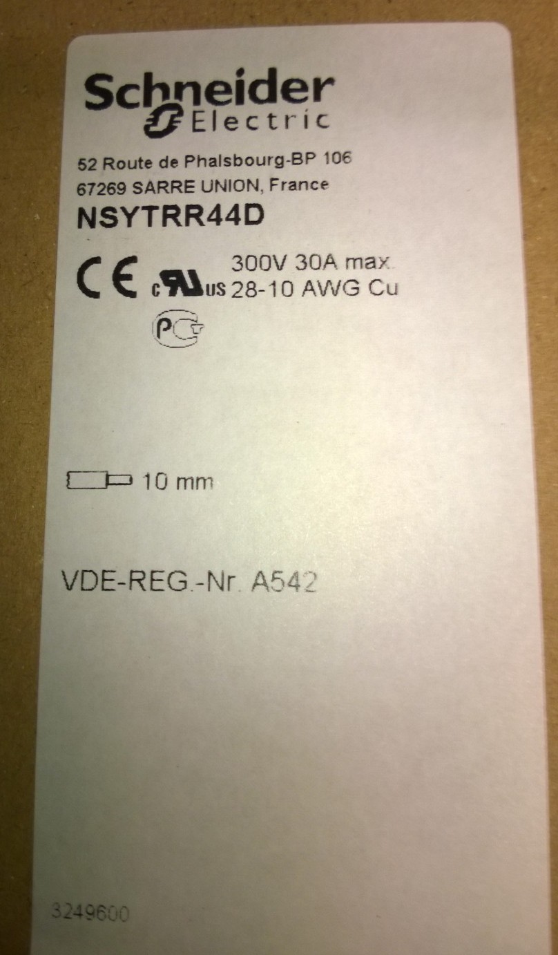 Borne NSYTRR44D Schneider pour cablage de tableau d automatisation industrielle