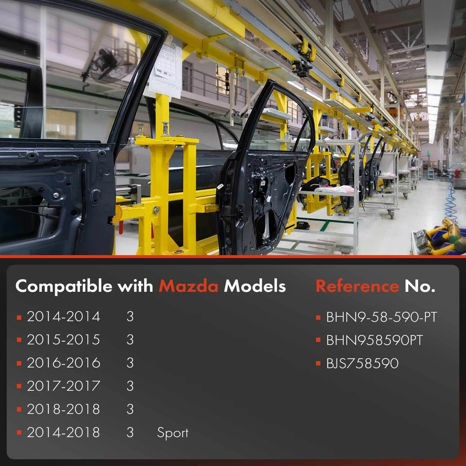 Regulador de ventana eléctrica para Mazda 3 Sport 3 2014-2018 México construido delantero derecho derecho Foto 3 de 4