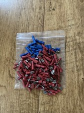 2 X 100 Red/blue Insulated Crimp Lugs Spade And Bullet Mixed