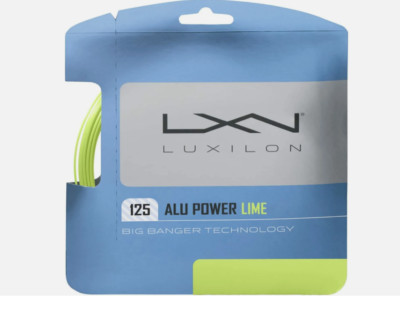 Luxilon Alu Power 125 Lime Tennisschläger Saite - 17 1,25 mm - 12,2 m Set