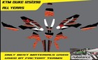 KTM Duke 125-390 Graphics kit Decal kit MX vinyl