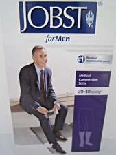 JOBST FOR MEN KNEE HIGH 30-40 mmHg  CT SMALL KHAKI