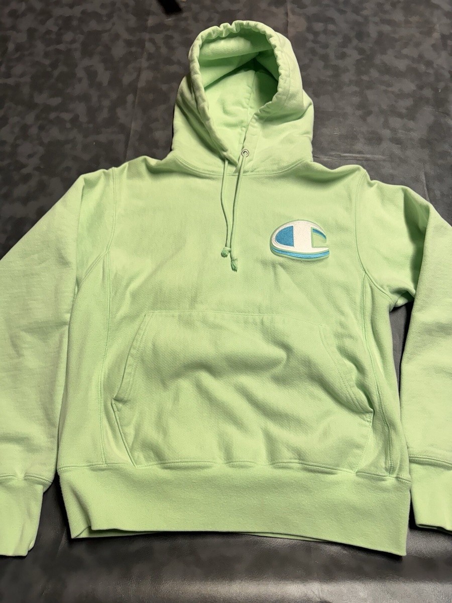 Champion Reverse Weave Big C Chest Logo Hoodie Thick Mint Green Men’s Small