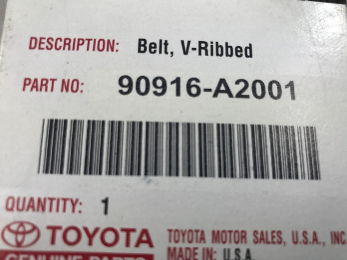 Serpentine Belt 90916-02571 For Toyota Tacoma Tundra V6 4.0 Liter 2005 Serpentine Belt 90916-02571 For Toyota Tacoma Tundra V6 4.0 Liter 2005