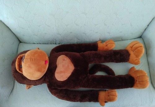 Jumbo Gorilla Monkey Stuffed Animal 41" Brown Tan Unbranded - Picture 5 of 8