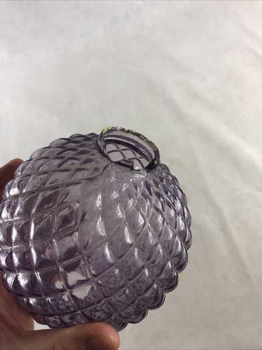 Antique Kretzer Purple Amethyst Lightning Rod Ball, Diamond Quilted Pattern - Picture 15 of 17