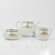 CUTE VINTAGE SET OF THREE R.C. MADE IN JAPAN TEAPOT, CREAMER, AND SUGAR BOWL