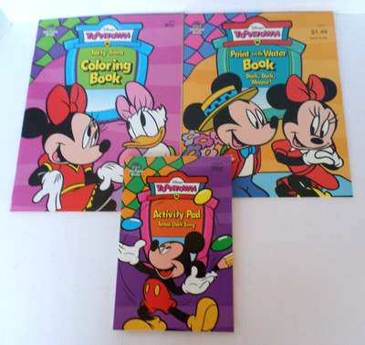 Vintage Lot Disney's ToonTown 3 Color/Activity Books