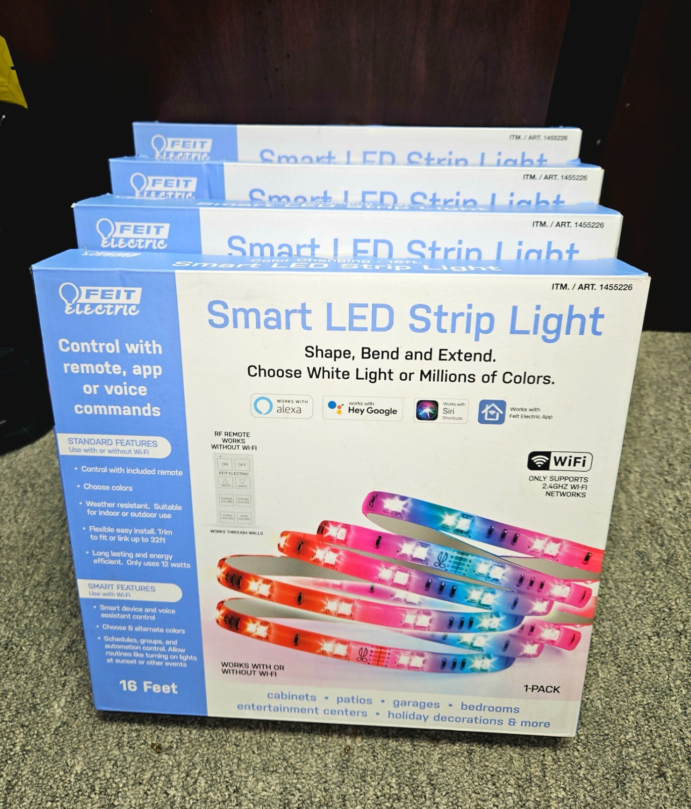 Feit Electric 16' Smart Color LED Chasing Strip Light eBay