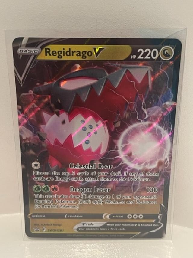 Pokémon TCG Regidrago V SWSH Black Star Promos SWSH281 Holo Promo-Fast