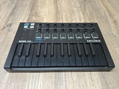 Arturia Minilab MKII Universal MIDI Controller Deep Black NO Power Supply