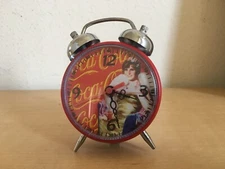 VINTAGE COCA-COLA SMALL RED ALARM CLOCK WINDING COLLECTIBLE CLOCK 3.25" TALL NEW