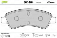 Valeo 301464 Bremsbelagsatz, Scheibenbremse FüR CitroËN Ds Opel Peugeot