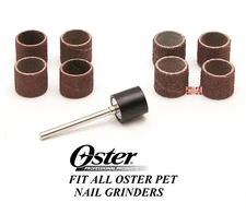 9 pc Oster Pet Grooming Nail Grinder Trimmer SANDING GRINDING BANDS & DRUM SET