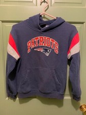 NFL New England Patriots Team Apparel Youth Kangaroo Pocket Hooded Sweatshirt