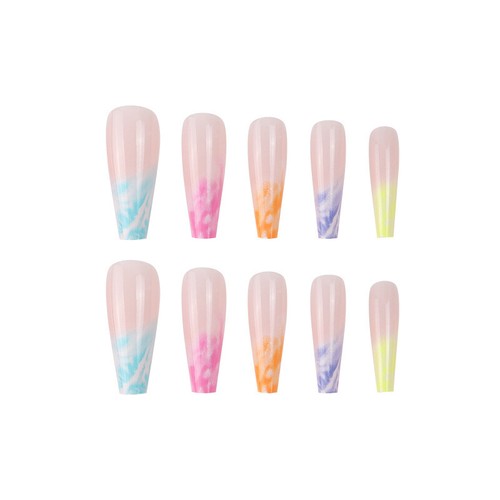 ❀False Fake Nails Medium Coffin French Nail Art Gel Acrylic New Press on nail 。 - Picture 4 of 17