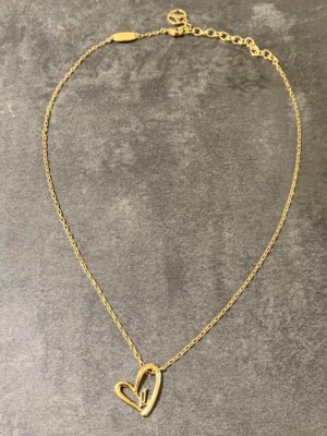 Louis Vuitton Collier Herz Foreign Love M00465 Halskette Gold Gp Accessoire