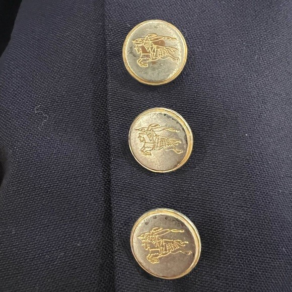 ジャケット・アウター vintage Burberrys navy blazer jkt eh Vintage Burberrys Navy Blue Double Breasted Suit Coat Blazer