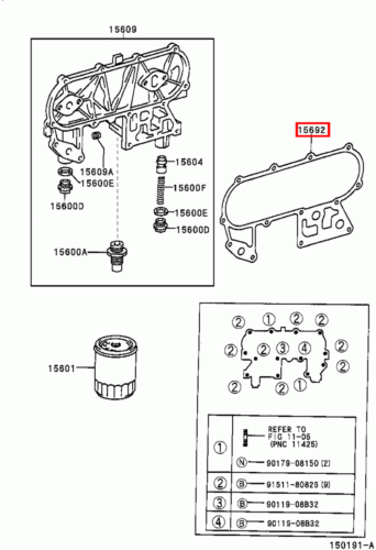 Genuine Hilux LN107 LN106 LN105 2L 3L Oil Filter Bracket Cooler Cover Gasket - Picture 6 of 20