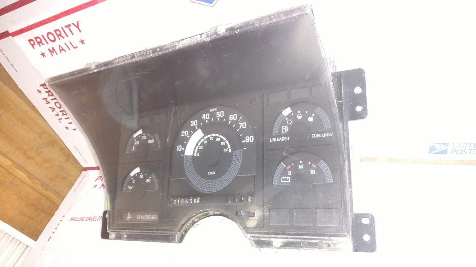 92 93 CHEVROLET C1500 C2500 C3500 VELOCÍMETRO CLÚSTER ODÓMETRO 218K 16124865 QJL Foto 3 de 4