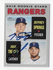 2019 HERITAGE JEFFREY SPRINGS JOSE TREVINO AUTOGRAPHED SIGNED BASEBALL CARD RC