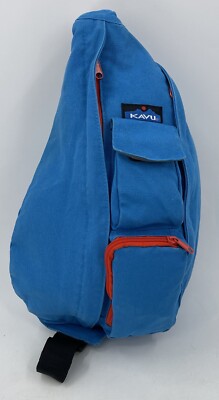 KAVU Rope Bag Sling Backpack Cross Body Commuter Travel Light Blue
