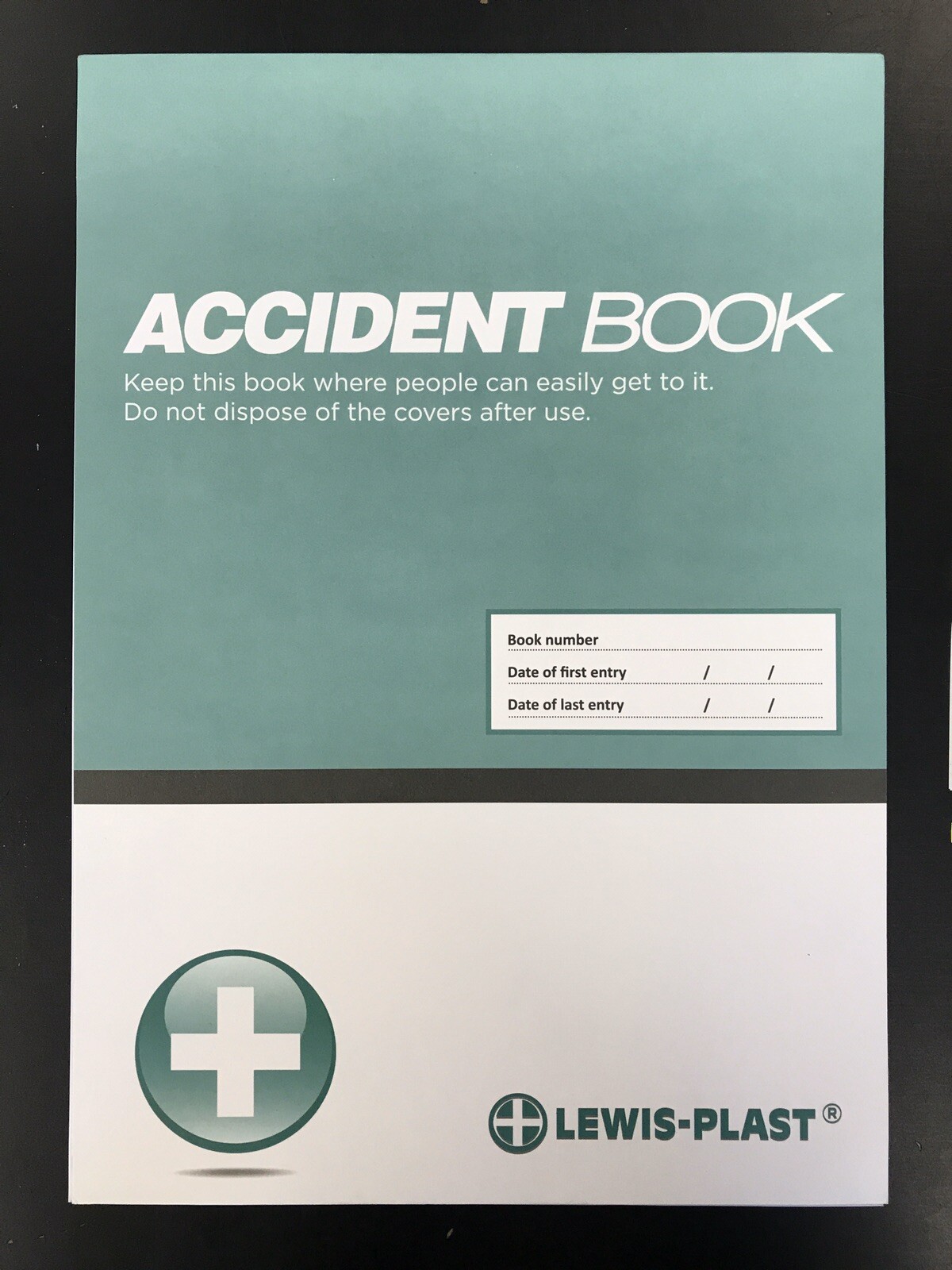 A4 Accident Book First Aid Injury Record Data Protection Act Compliant