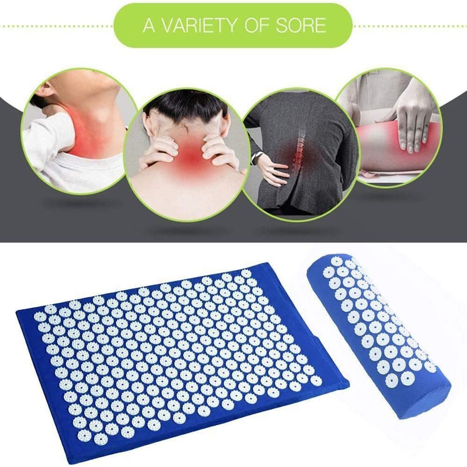 Yoga Massage Acupressure Mat shakti mat Pain Stress Soreness Relax