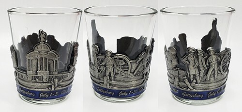 GETTYSBURG PEWTER WRAP SHOT GLASS SHOTGLASS NEW - Picture 1 of 1