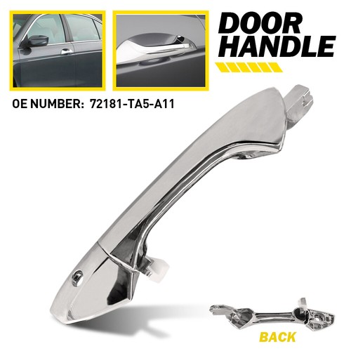 1-2X Exterior Outside Door Handle Chrome Front Driver For 2008-2012 Honda Accord - Picture 14 of 30