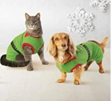 New Wondershop Dog Cat Pet Elf Pajamas Christmas Costume Outfit XS S M L XL
