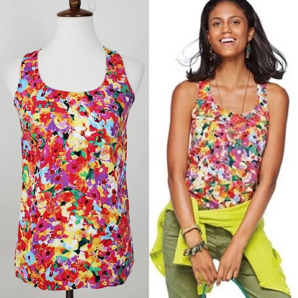 printed racerback tank tops