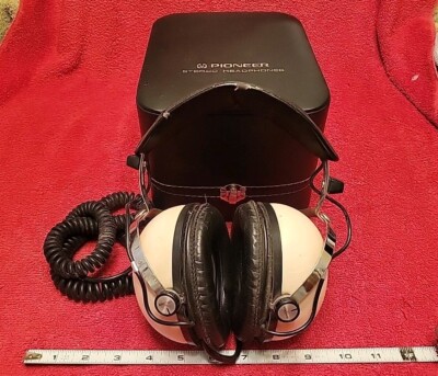 Vintage Pioneer Stereo Headphones SE-50 2 Way Original Case Japan