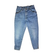 Vintage Lee 30" Waist Blue Jeans 100 Cotton Union Made Zipper Ankles