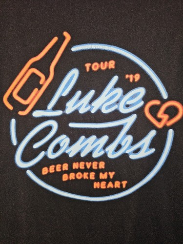 Luke Combs 2019 Tour 2xl Xxl Mens Black Graphic Logo Tshirt Country Music - 第 1/11 張圖片
