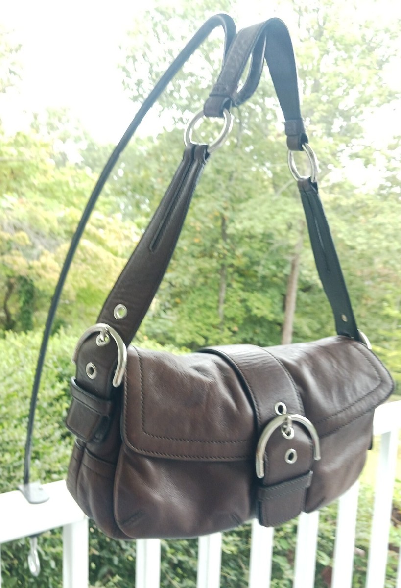 Coach 3653 Vintage Soho Chocolate Brown Leather Shoulder Bag