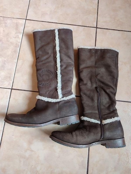 Women Bugatti Boots Brown Suede 38