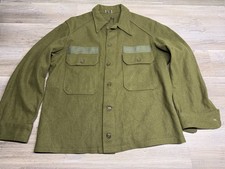Vintage US Army OG-108 Wool Field Shirt Korean War 1950s Medium Near Mint