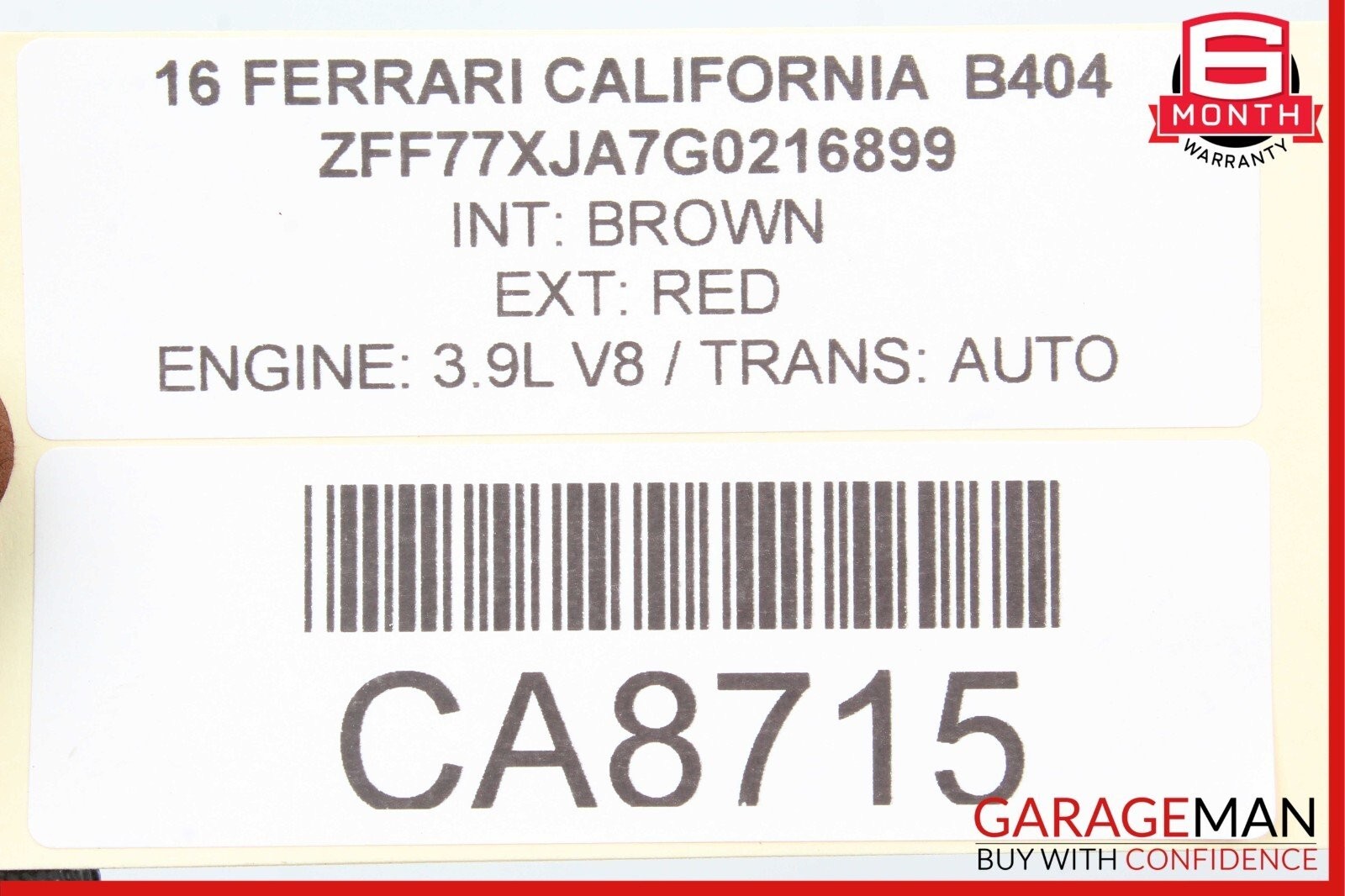 Ferrari California 2015-2018 RIGHT Exhaust pipe