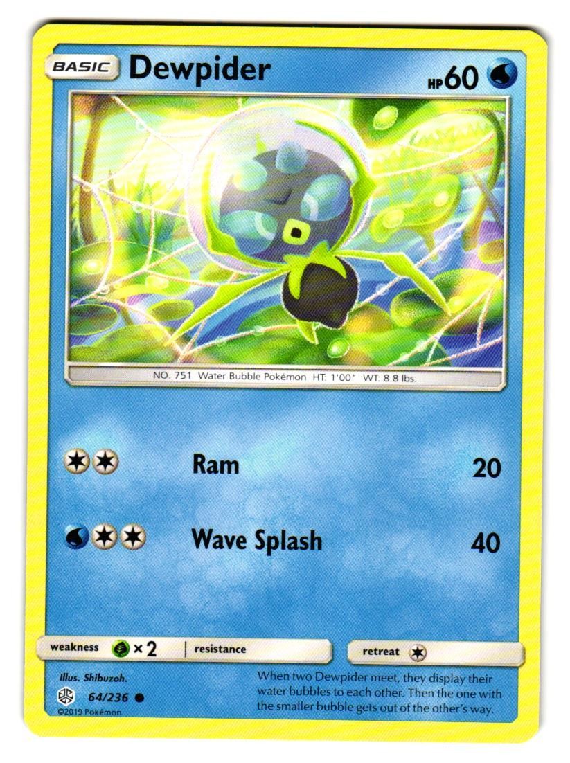 Dewpider 64/236 Common Cosmic Eclipse Pokemon Lightly Played