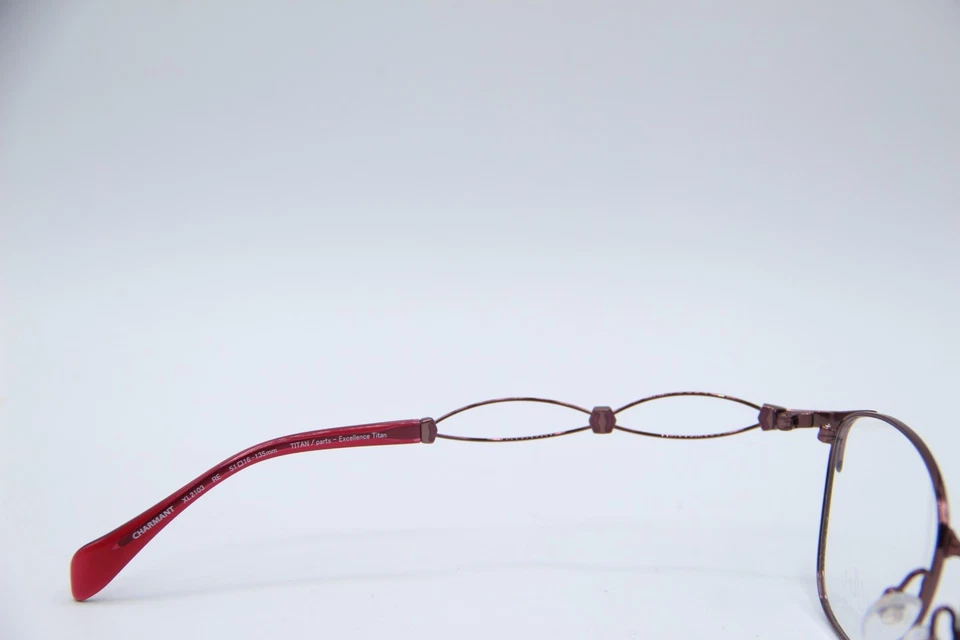 NUEVA LÍNEA ART CHARMANT XL 2103 RE ROJO GUNMETAL MARCO AUTÉNTICO GAFAS 51-16 Foto 3 de 4