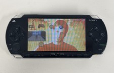 Sony PSP 1004 Black Console with Battery Fully Working Small Screen Cracks LOOK