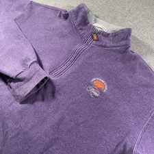 Peter Millar Mens Purple 1/4 Zip Sweatshirt The Ocean Course Hawaii Pullover L