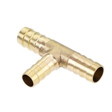 Reducing Barb Hose Fitting Tee T Shape Pipe Connector Brass 3/8" x 3/8" x 5/16"