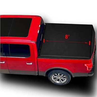 Soft Quad-Fold 8' Tonneau Cover 1993-1998 Toyota T100 Pickup Long Bed Fleetside