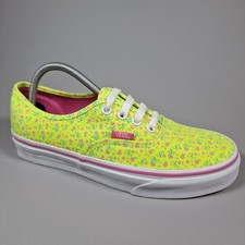 Vans Ditsy scarpe da ginnastica basse floreali donna UK 5 giallo rosa fiore 