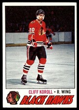 1977-78 Topps Hockey Card Cliff Koroll Chicago Blackhawks #146 EX-MT