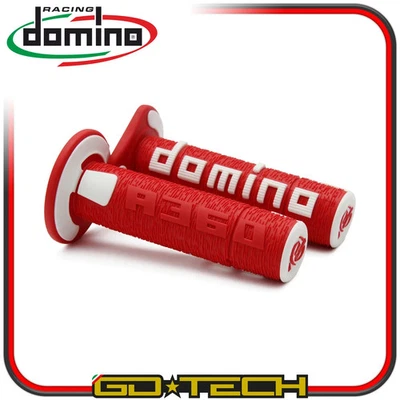 MANOPOLE DOMINO A360 MOTO CROSS ENDURO MOTARD Rosso Bianco OFF ROAD RACING