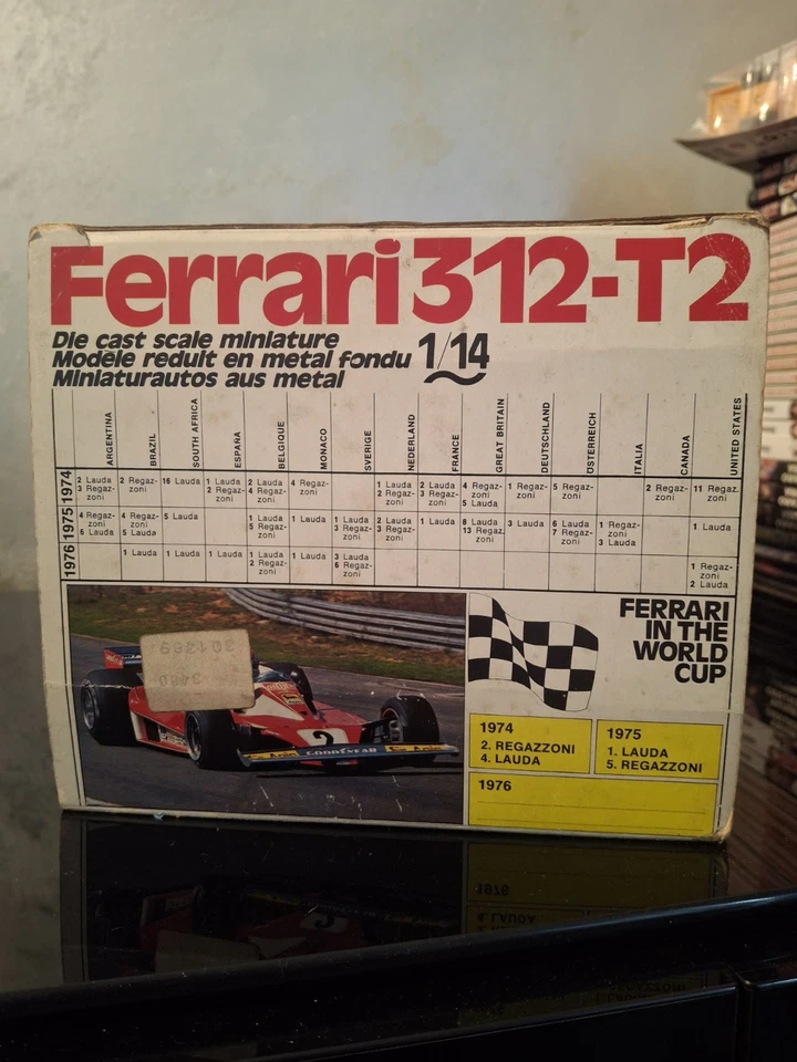 FERRARI 312-T2 BURAGO 1:14 FORMULA 1 1974 VINTAGE BOXED ULTRA-RARE CONDITION - Immagine 3 di 4